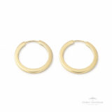 Argola Redonda Fio Retangular Invertido (703) OA - Ouro Universal