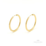 Argola Redonda Fio Retangular Invertido (705) OA - Ouro Universal