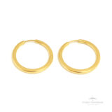 Argola Redonda Fio Retangular Invertido (705) OA - Ouro Universal