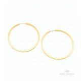 Argola Redonda Fio Retangular Invertido (708) OA - Ouro Universal