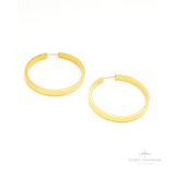 Argola Redonda Fio Retangular Larho (507) OA - Ouro Universal