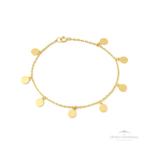 Pulseira com Pingentes de Círculos OA - Ouro Universal