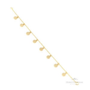 Pulseira com Pingentes de Círculos OA - Ouro Universal