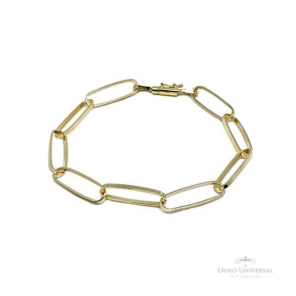 Pulseira Malha Cartier Alongada Masculina OA - Ouro Universal