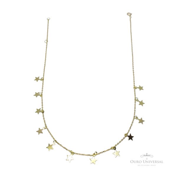 Choker Estrela 40 cm OA - Ouro Universal