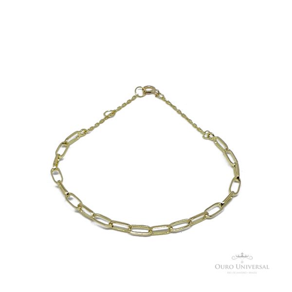 Pulseira Bracelete Elos Cadeados - Ouro Universal