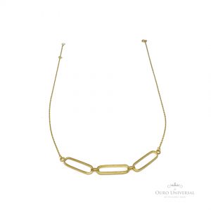 Choker com 3 Elos em OA - Ouro Universal