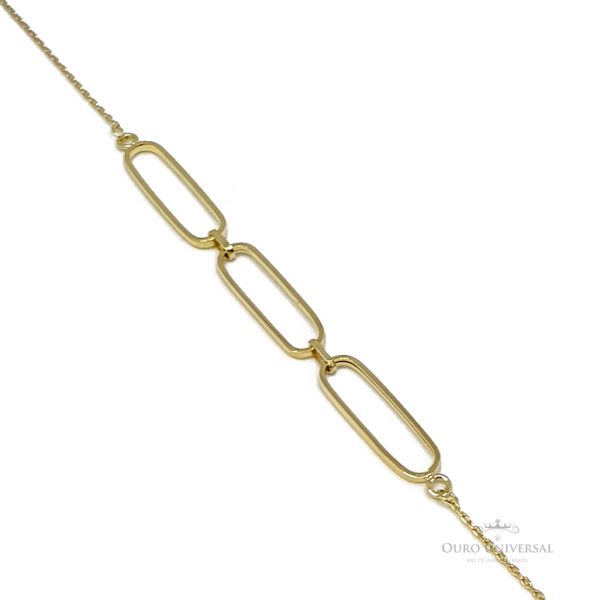 Choker com 3 Elos em OA - Ouro Universal