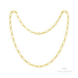 Cordão Malha Alongada com Elos Cadeados OA - Ouro Universal