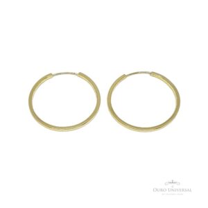 Argola Redonda Fio Quadrado OA - Ouro Universal