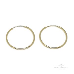 Argola Redonda Fio Redondo OA - Ouro Universal