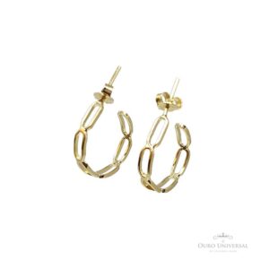 Argola de Elos Corrente Cadeado (P) OA - Ouro Universal