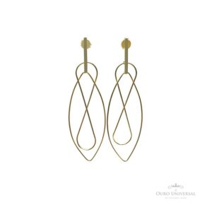 Brinco Vazado Navete/Infinito OA - Ouro Universal