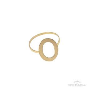 Anel Oval Vazado de Chapa OA