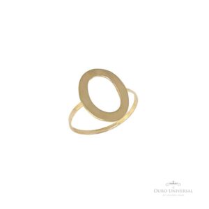 Anel Oval Vazado de Chapa OA