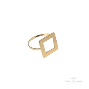 Anel Quadrado Vazado de Chapa OA