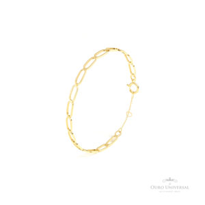 Bracelete Cadeado com Corrente OA - Ouro Universal