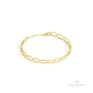 Bracelete Cadeado com Corrente OA - Ouro Universal
