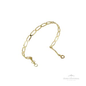 Bracelete Cadeado com Corrente OA - Ouro Universal