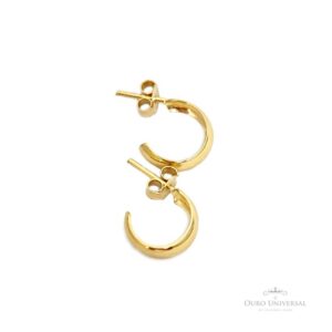 Brinco Argola Grossa com Tarraxa OA (N1) - Ouro Universal