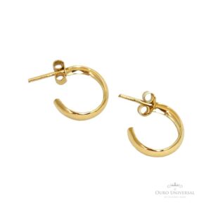 Brinco Argola Grossa com Tarraxa OA (N2) - Ouro Universal