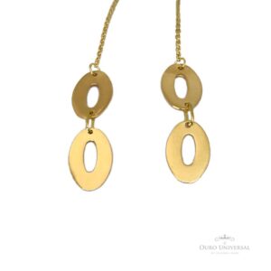 Brinco Formas Modelo Oval OA - Ouro Universal