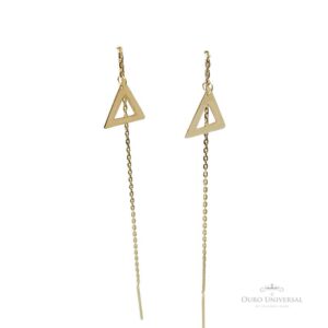Brinco Formas Modelo Triângulo OA - Ouro Universal