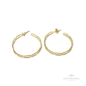 Argola de Elos Corrente Cadeado (G) OA - Ouro Universal