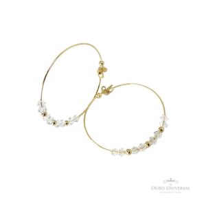 Brinco com Cristais Swarovski OA - Ouro Universal