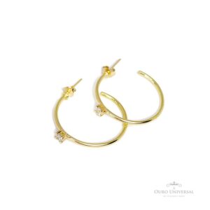 Brinco Zircônia Diamante OA - Ouro Universal