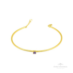 Bracelete Zircônia Ametista OA - Ouro Universal