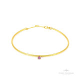 Bracelete Zircônia Ametista OA - Ouro Universal