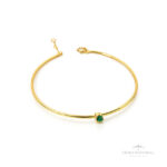 Bracelete Zircônia Esmeralda OA - Ouro Universal