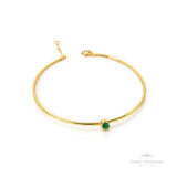 Bracelete Zircônia Esmeralda OA - Ouro Universal