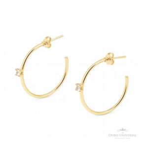 Brinco Zircônia Diamante OA - Ouro Universal