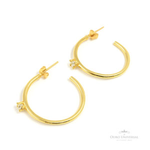 Brinco Zircônia Diamante OA - Ouro Universal