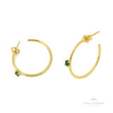 Brinco Zircônia Esmeralda OA - Ouro Universal