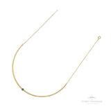 Meio Aro Zircônia Esmeralda OA - Ouro Universal