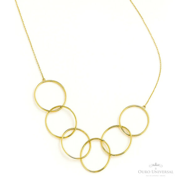 Colar Glam Elos Ovais OA - Ouro Universal