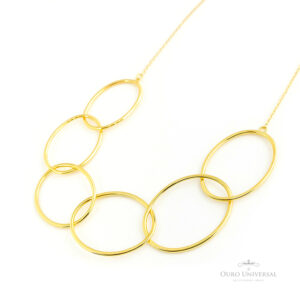 Colar Glam Elos Ovais OA - Ouro Universal