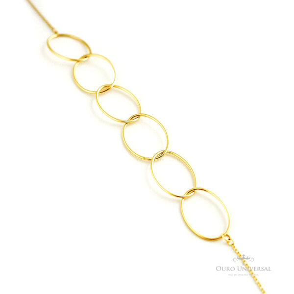 Colar Glam Elos Ovais OA - Ouro Universal