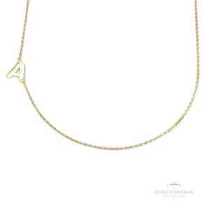 Colar Letra A OA - Ouro Universal