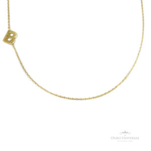 Colar Letra B OA - Ouro Universal