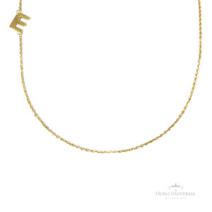 Colar Letra E OA - Ouro Universal