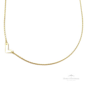 Colar Letra L OA - Ouro Universal