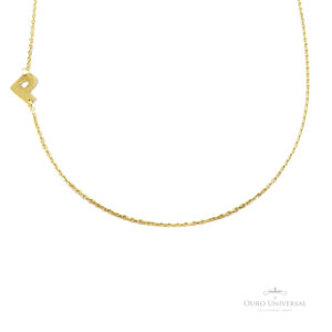 Colar Letra P OA - Ouro Universal