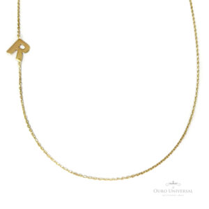 Colar Letra R OA - Ouro Universal
