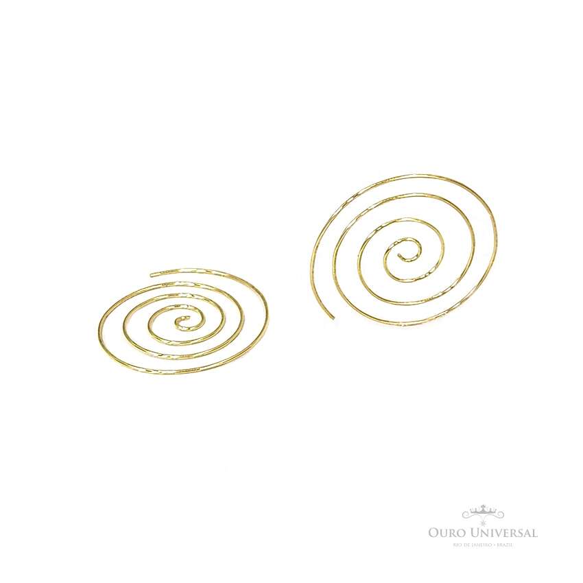 Brinco Espiral G OA - Ouro Universal