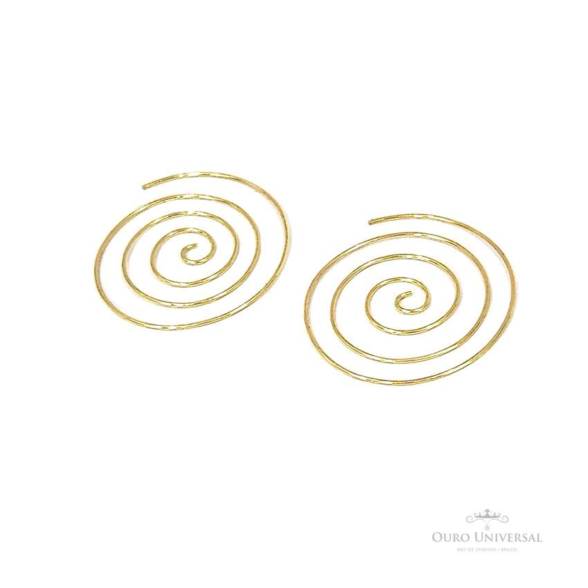 Brinco Espiral G OA - Ouro Universal