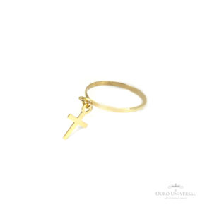 Anel com Cruz OA - Ouro Universal
